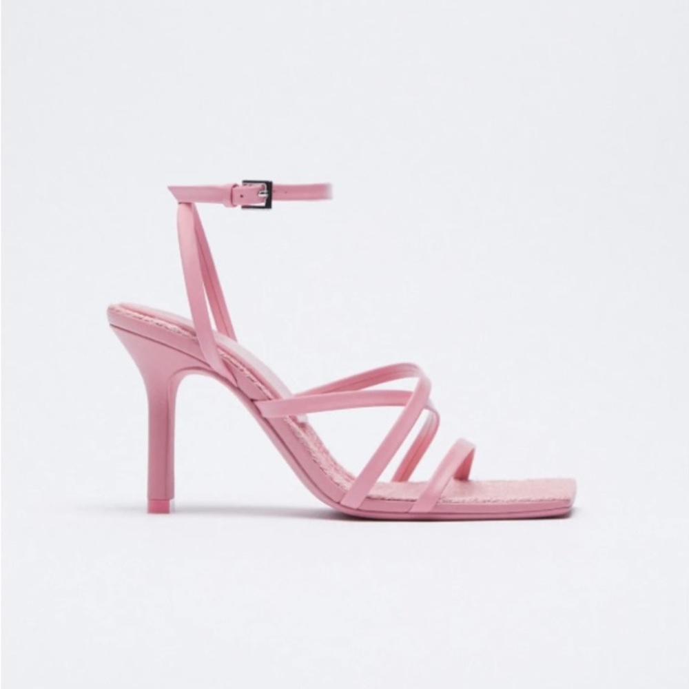 Zara-Leather strappy sandal. Never been worn size 10/41.
